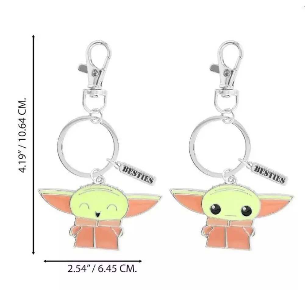 Disney Star Wars Grogu The Mandalorian Metal BFF Besties Keychain Key Chain Set